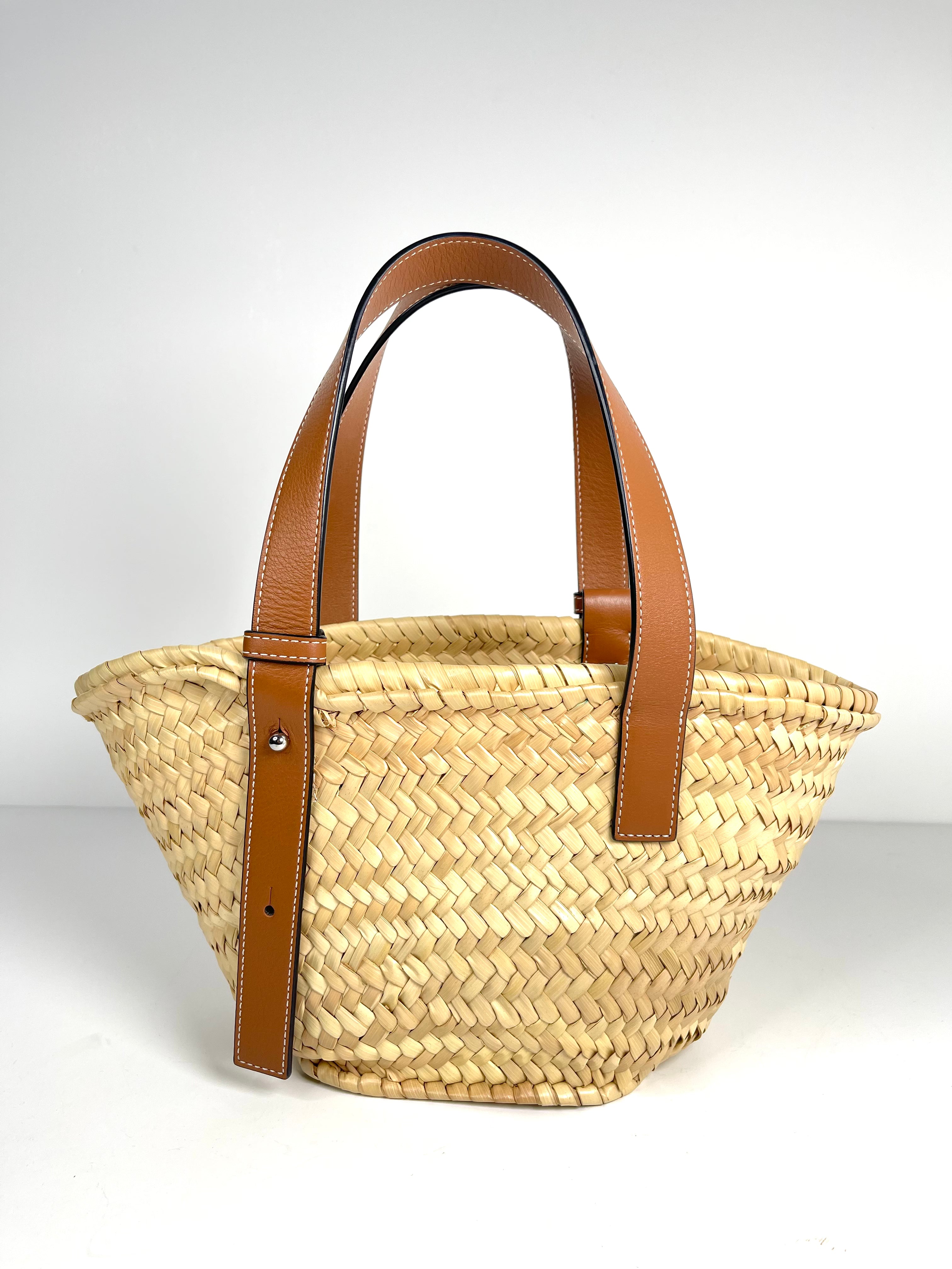 Loewe Raffia Basket Tote Bag