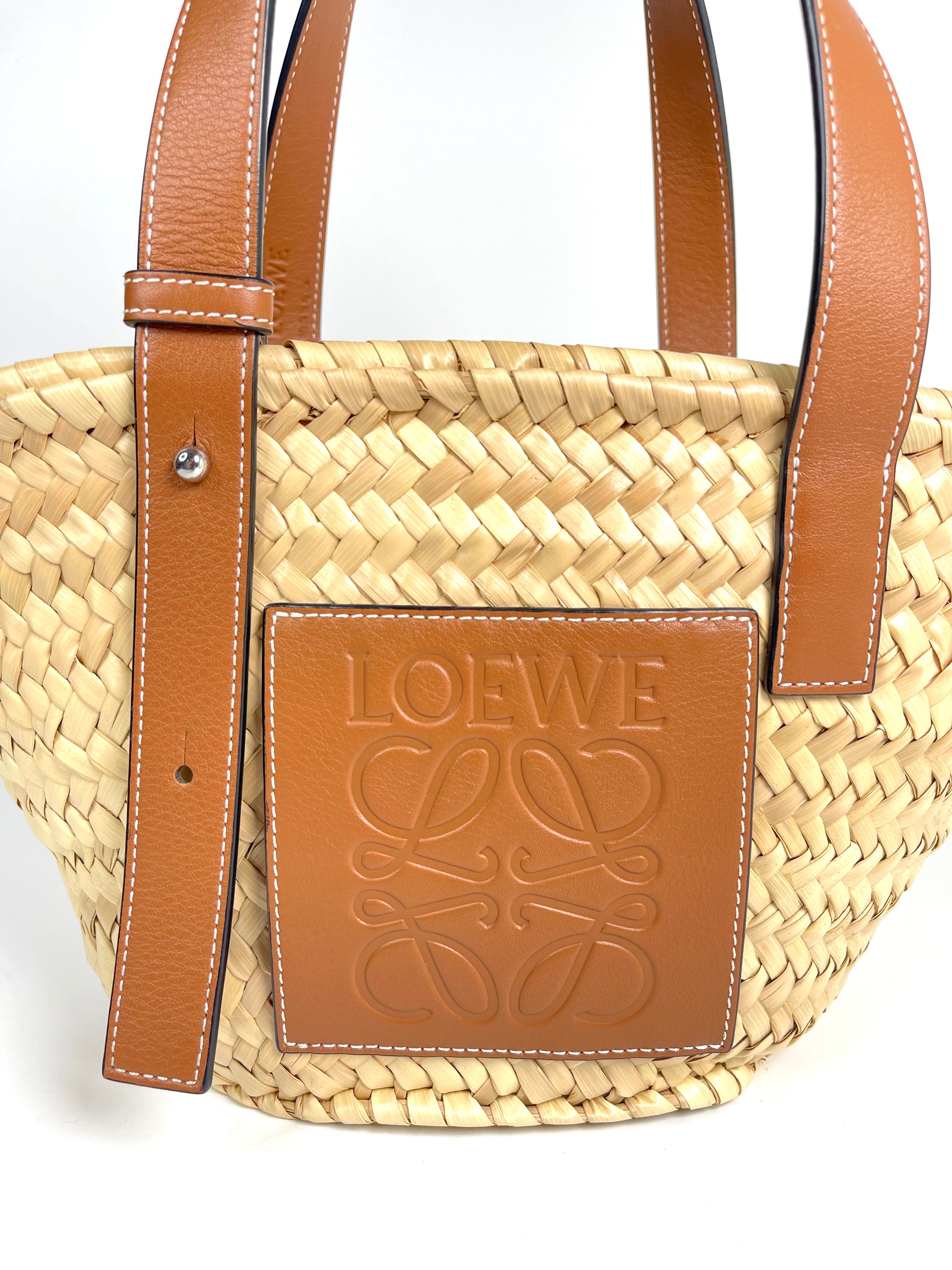 Loewe Raffia Basket Tote Bag