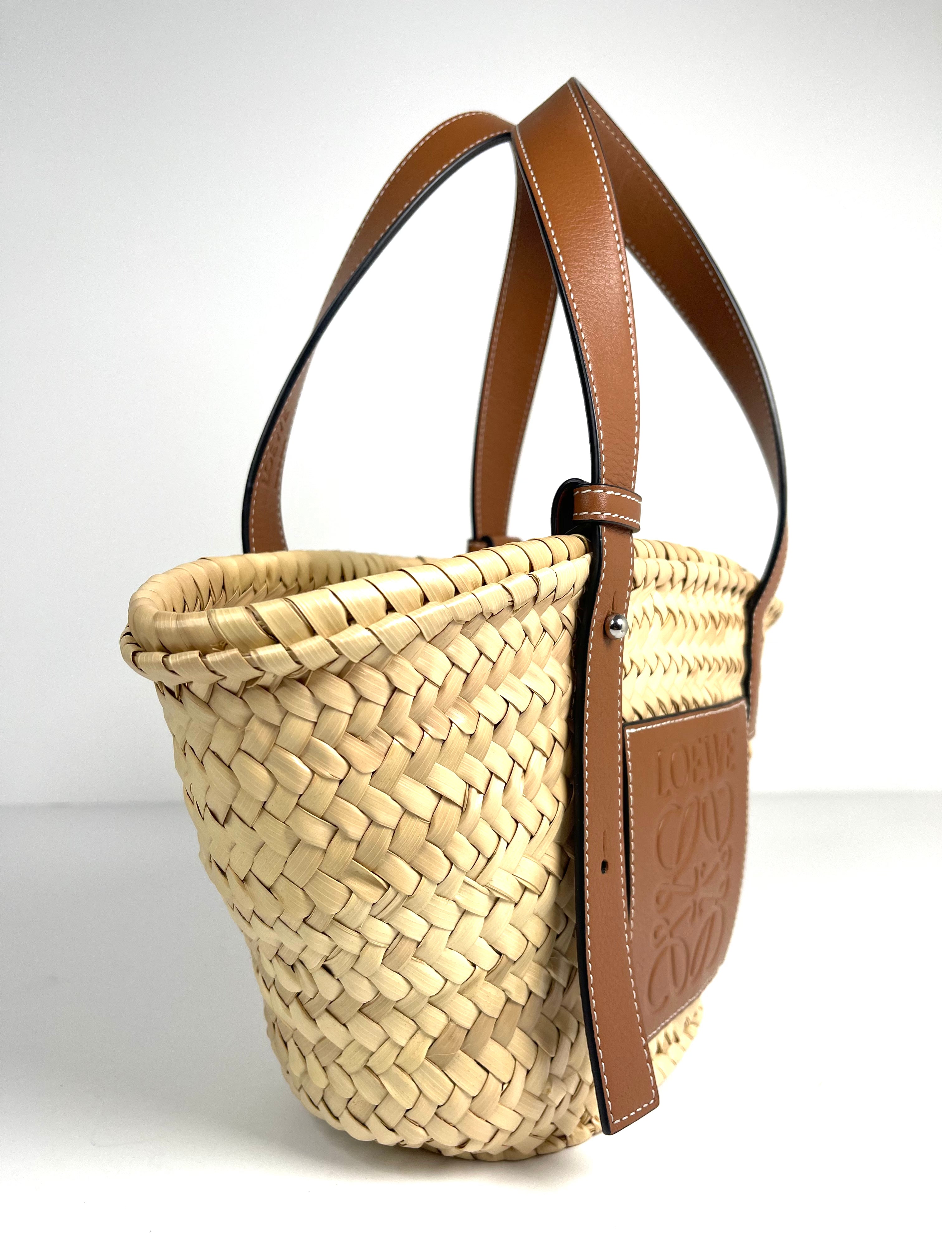 Loewe Raffia Basket Tote Bag