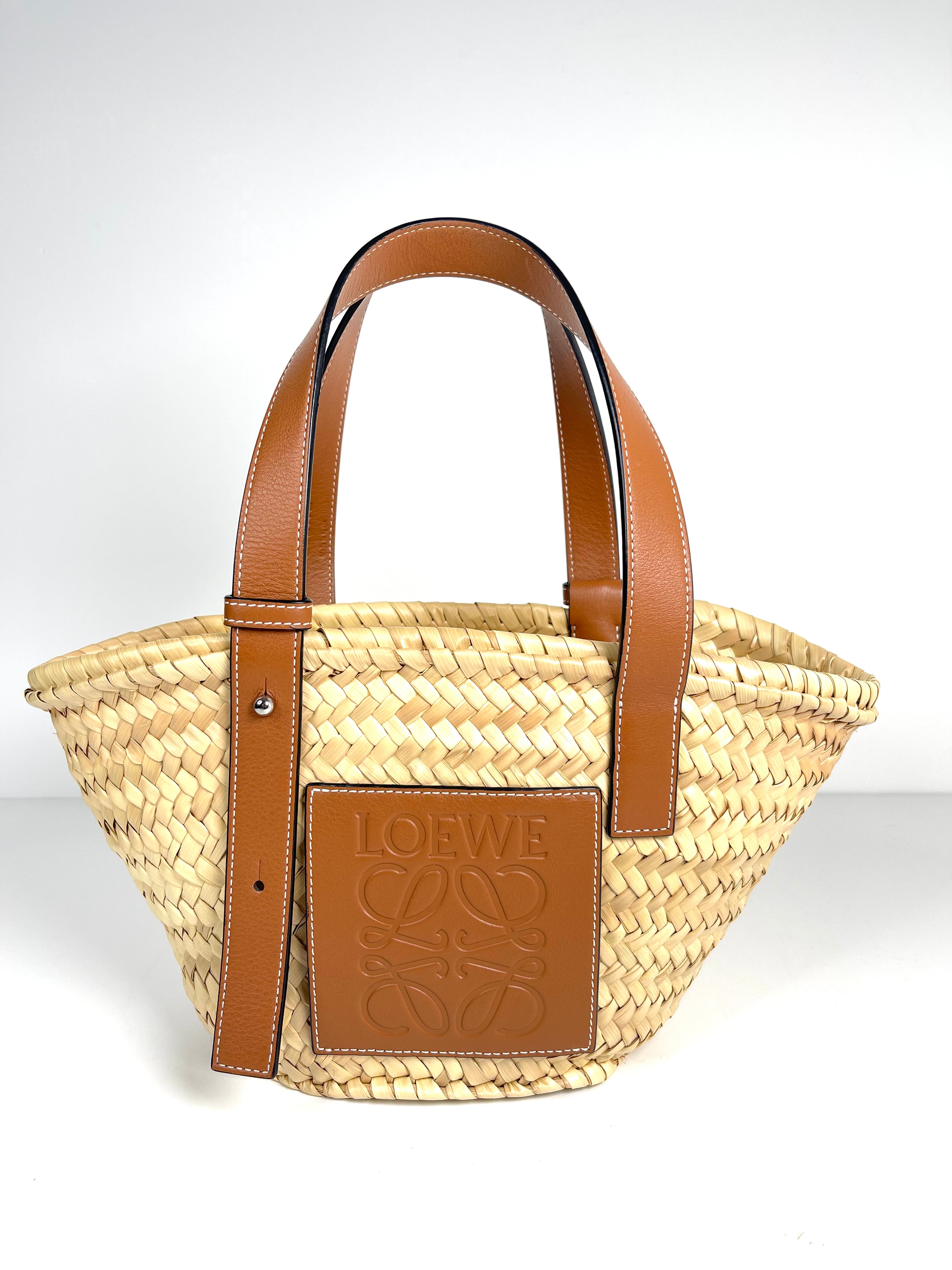 Loewe Raffia Basket Tote Bag