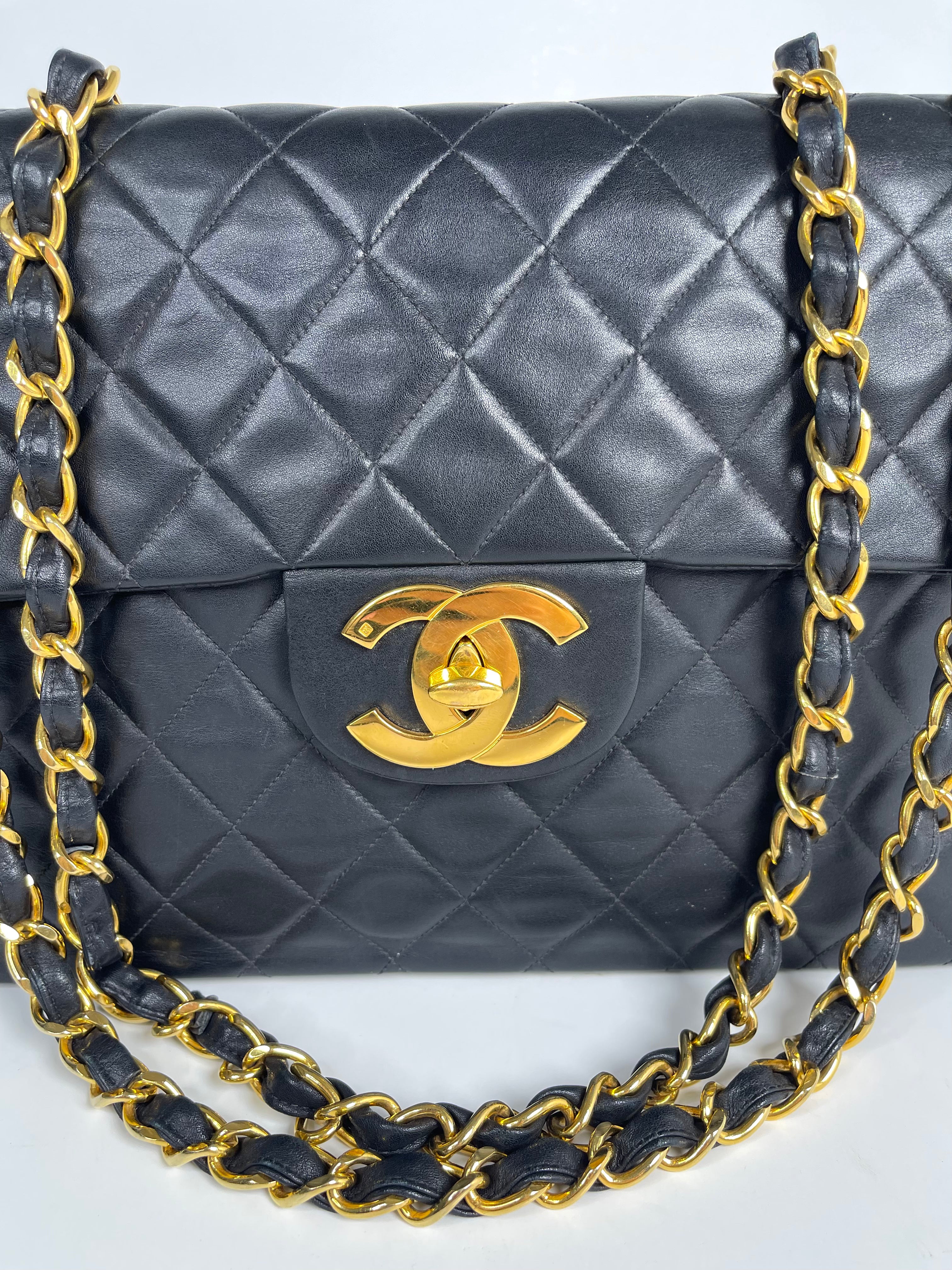 Chanel Vintage Classic Flap Maxi Tote Bag