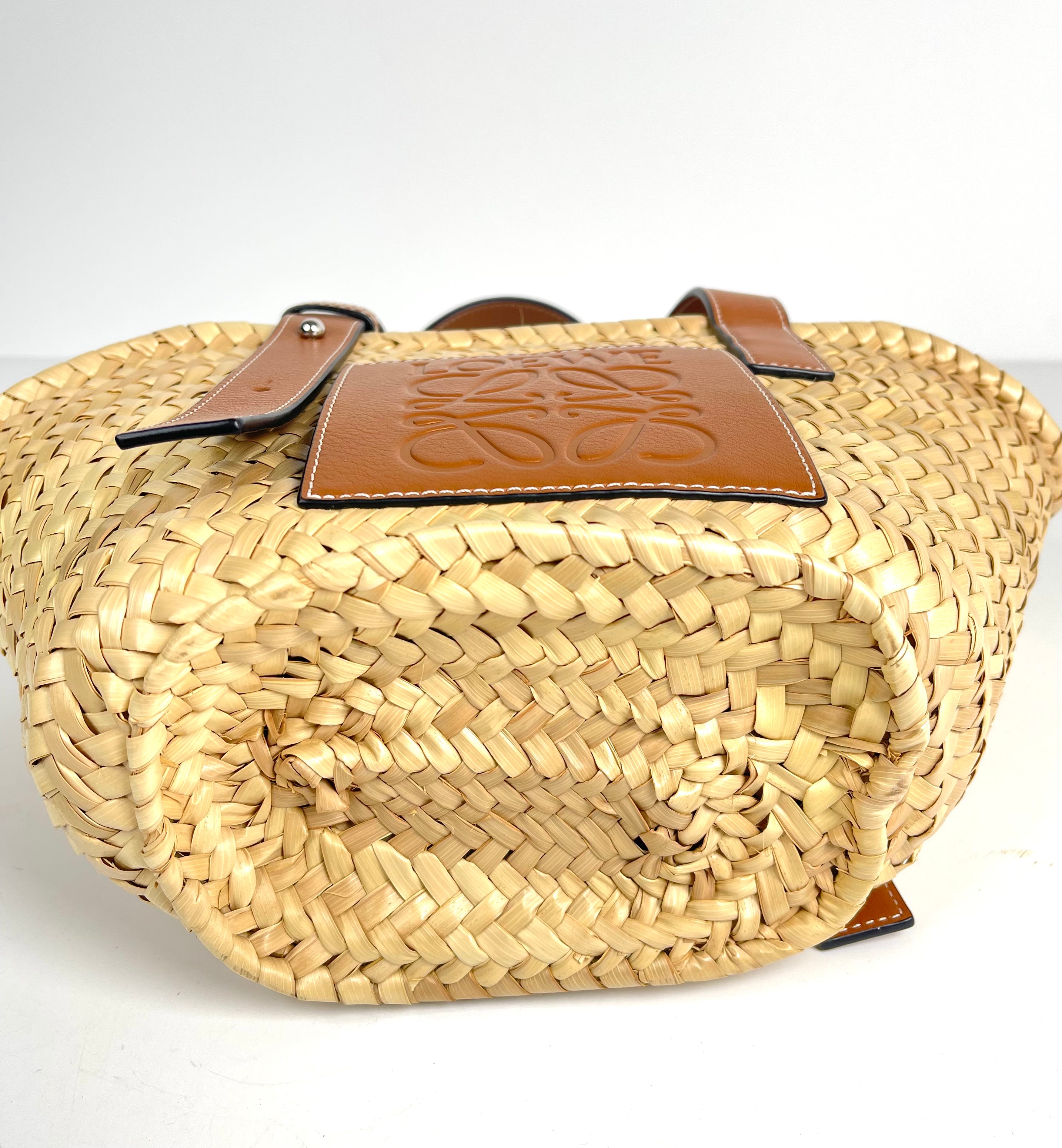 Loewe Raffia Basket Tote Bag