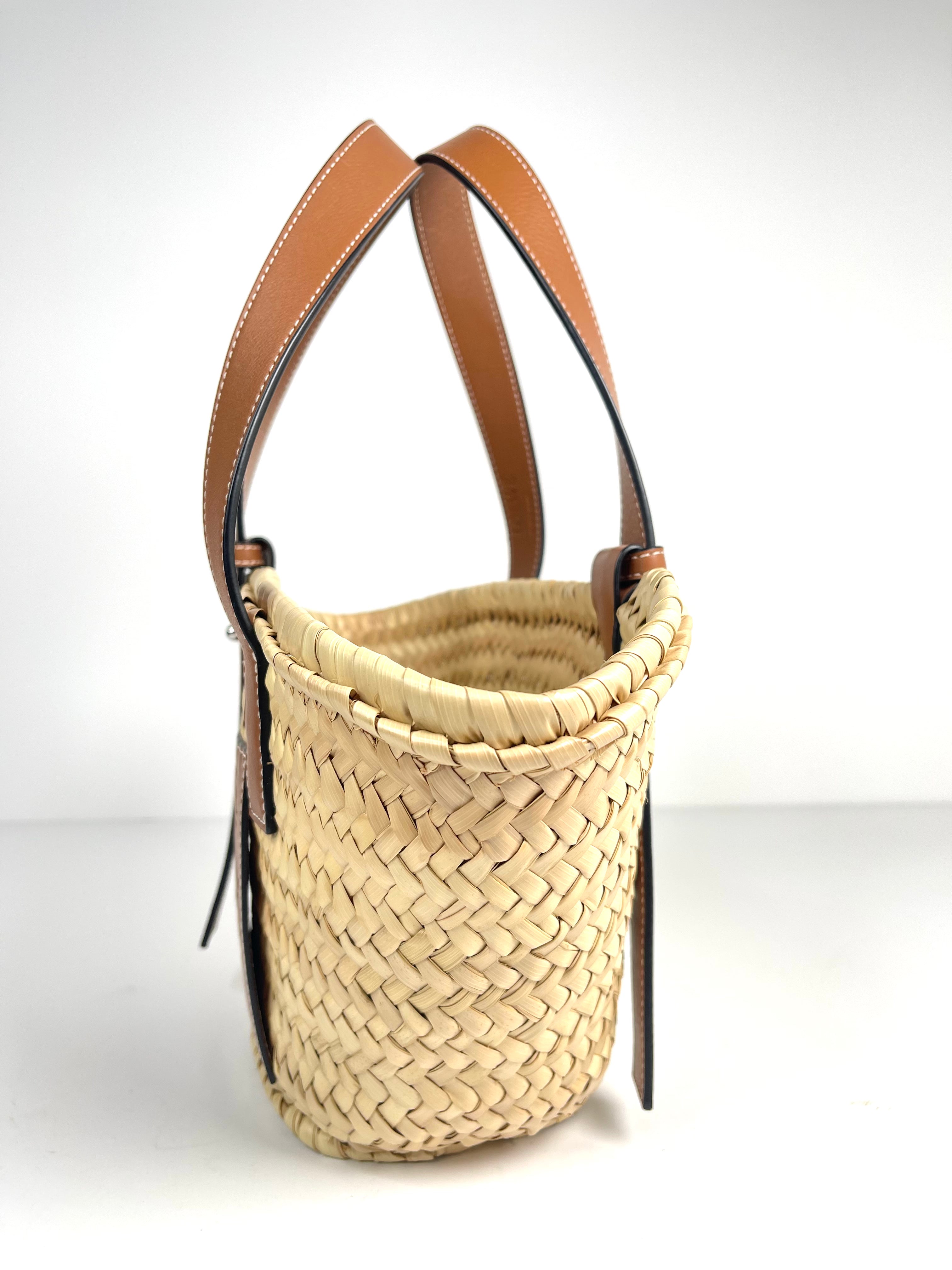 Loewe Raffia Basket Tote Bag