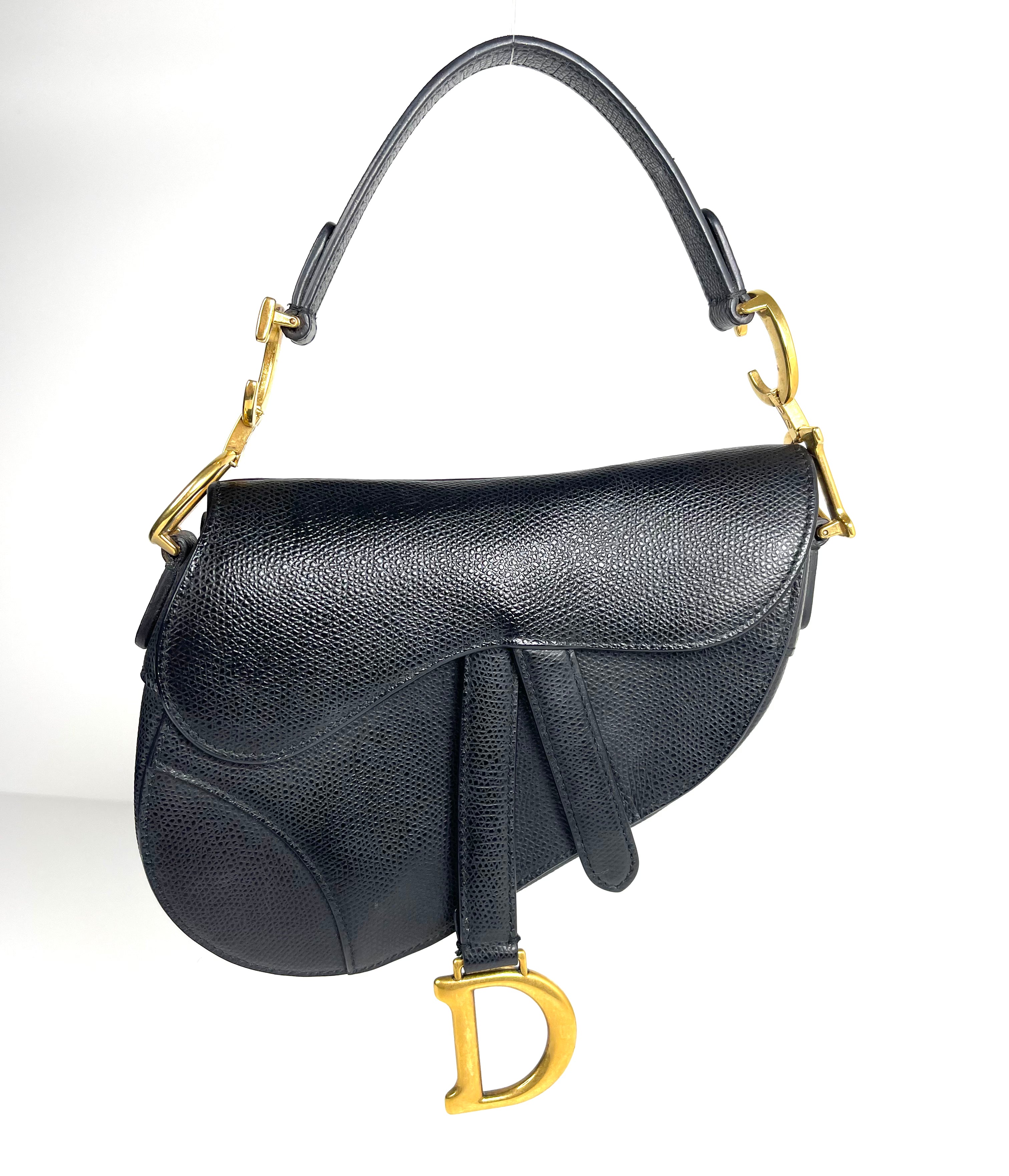 Christian Dior Black Mini Saddle Bag