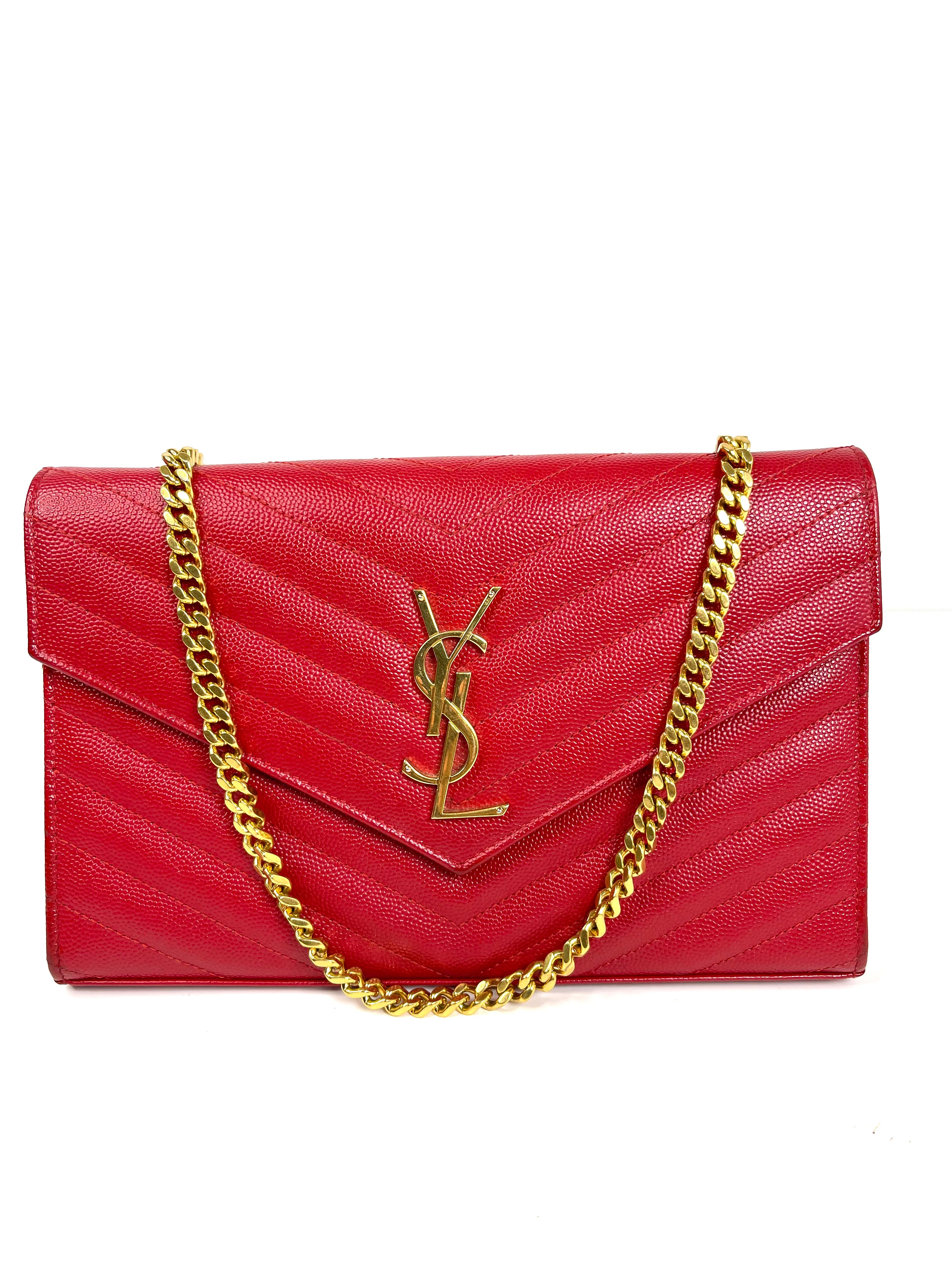 Saint Laurent Cassandre Red Crossbody Bag