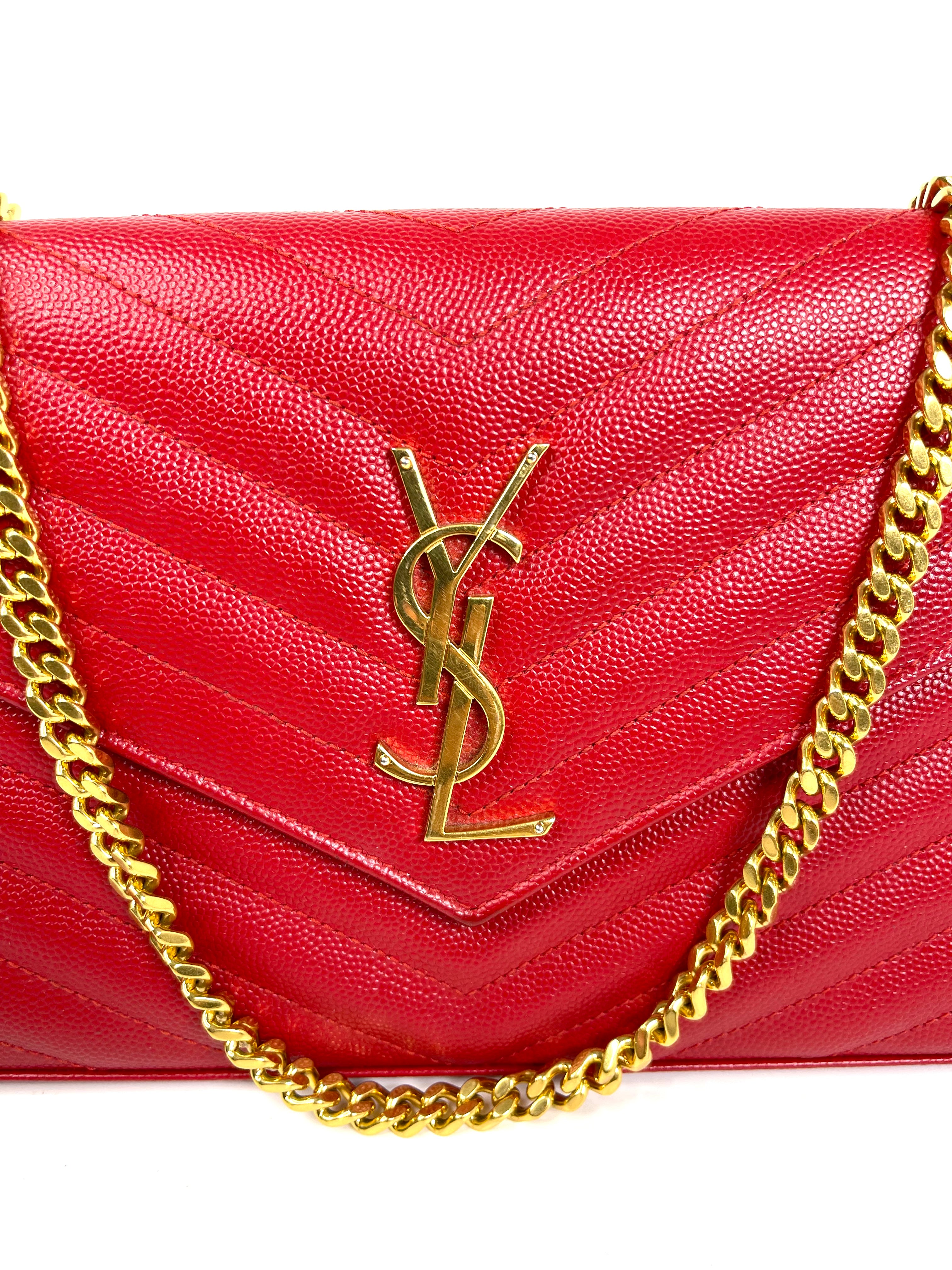 Saint Laurent Cassandre Red Crossbody Bag