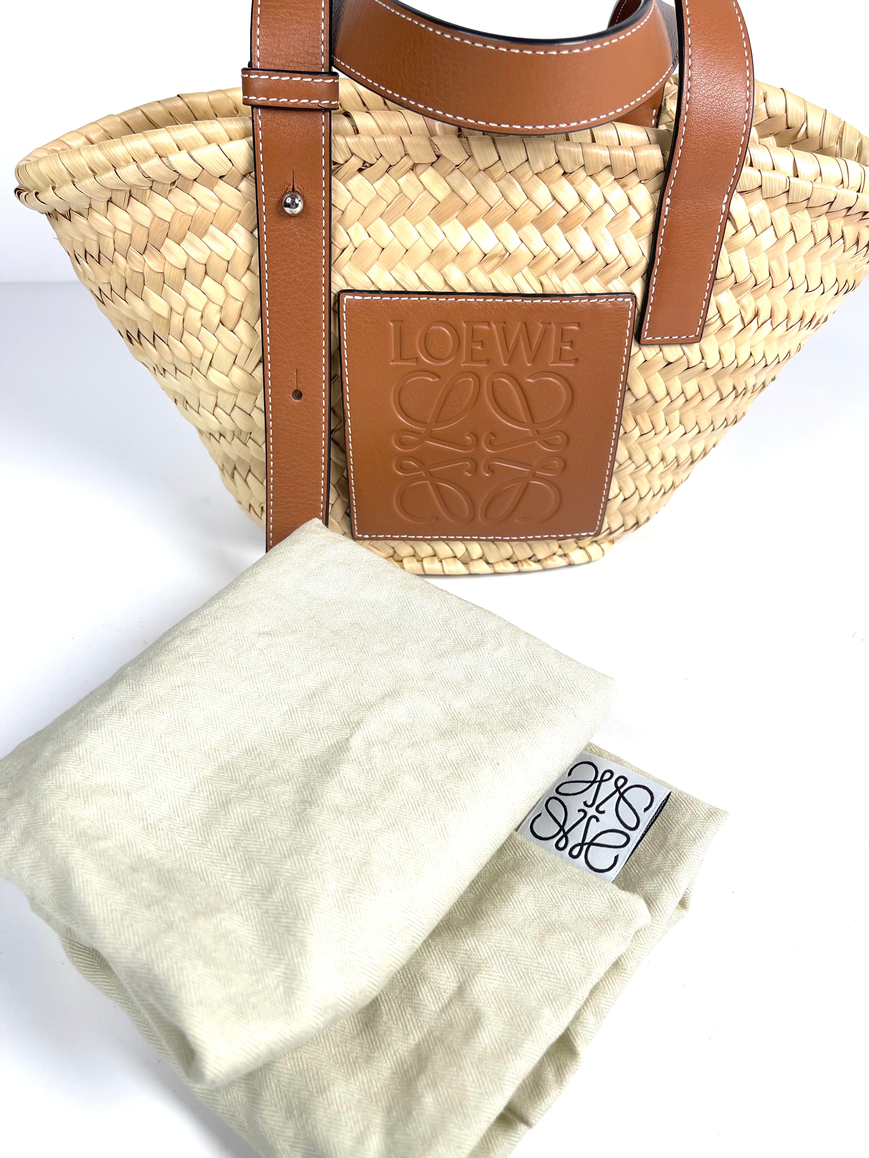 Loewe Raffia Basket Tote Bag