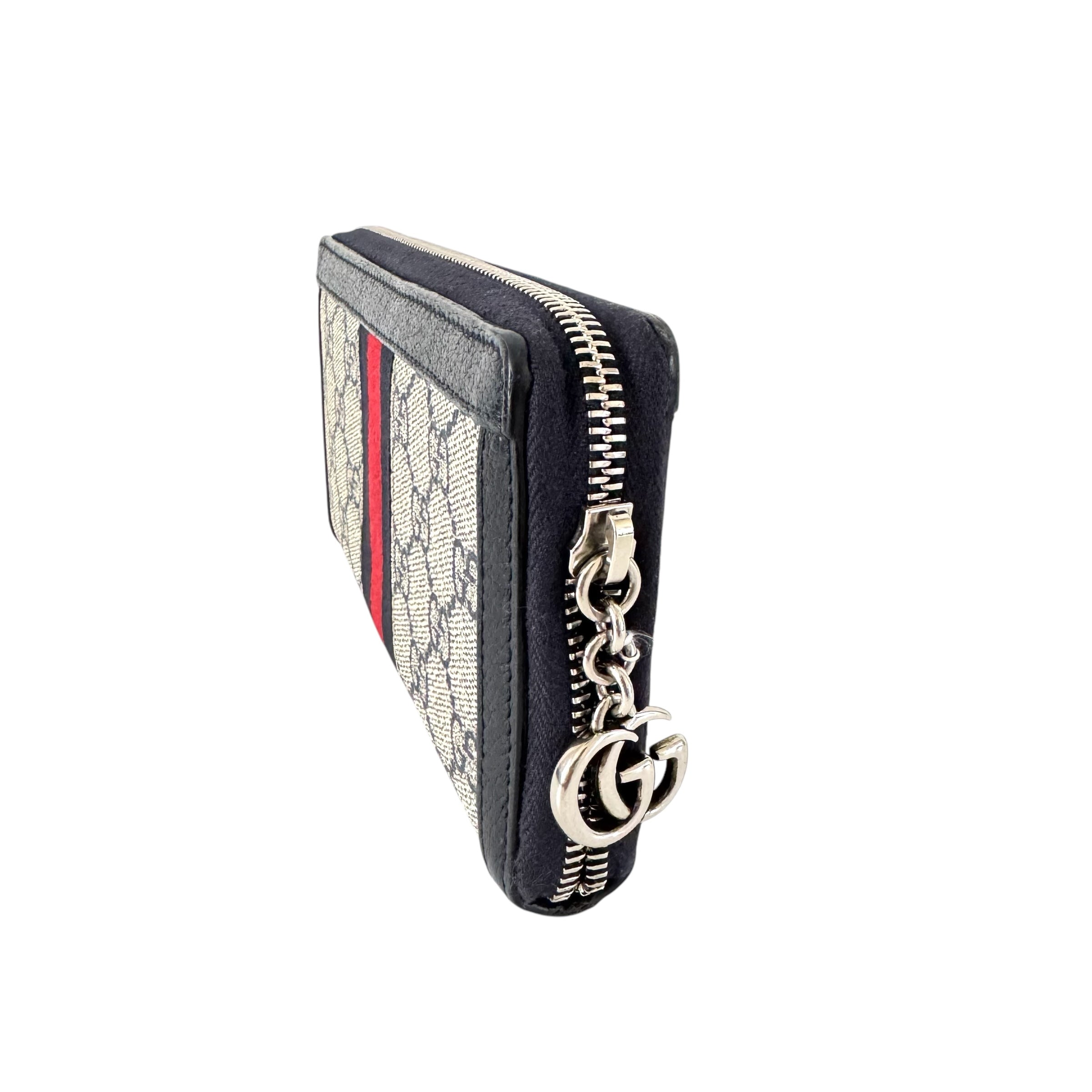 Gucci Ophidia Navy Long Zippy Around Wallet