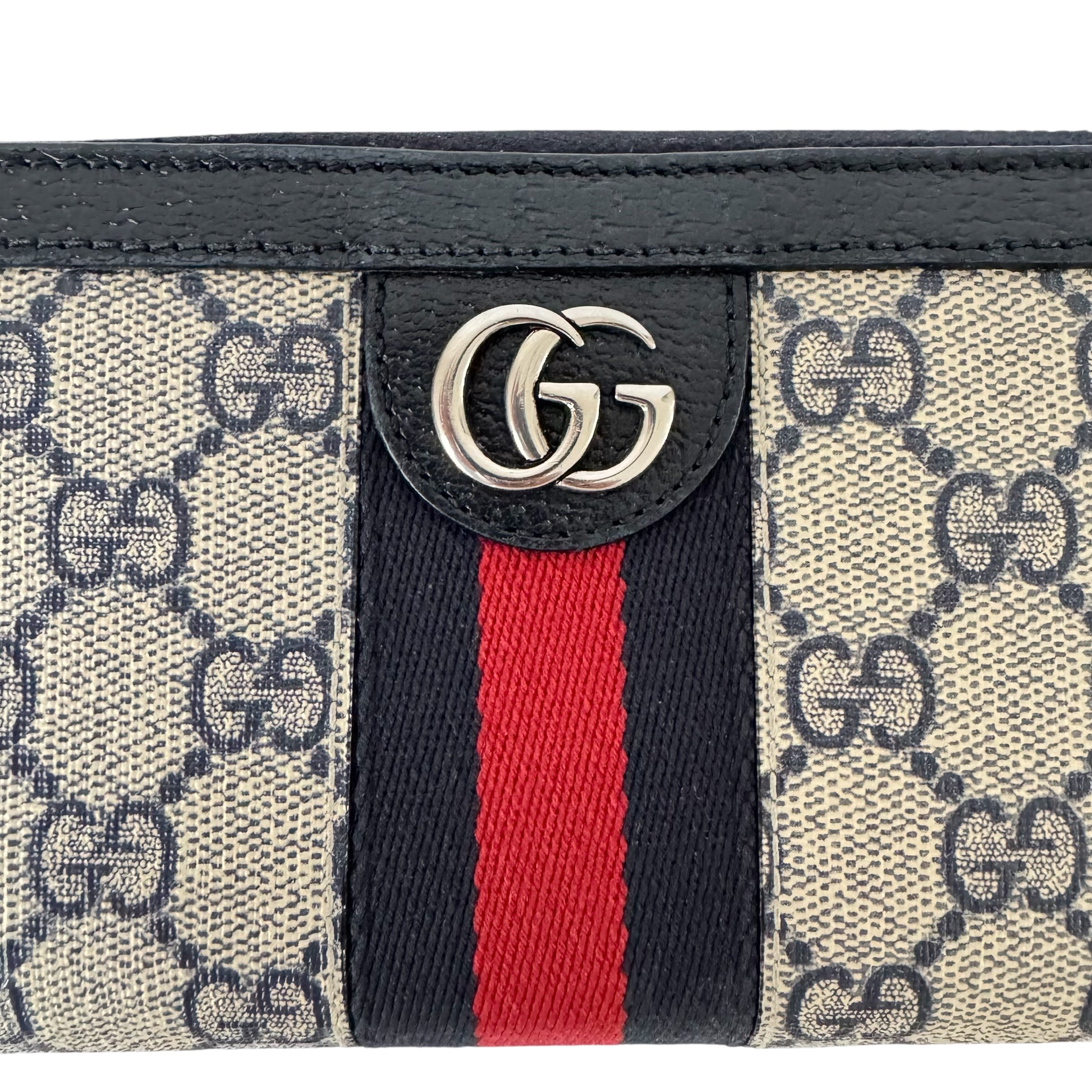 Gucci Ophidia Navy Long Zippy Around Wallet